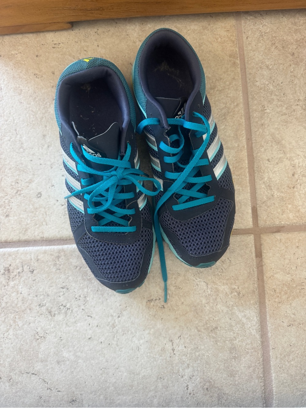 adidas Navy & Teal Lace-Up Sneakers
